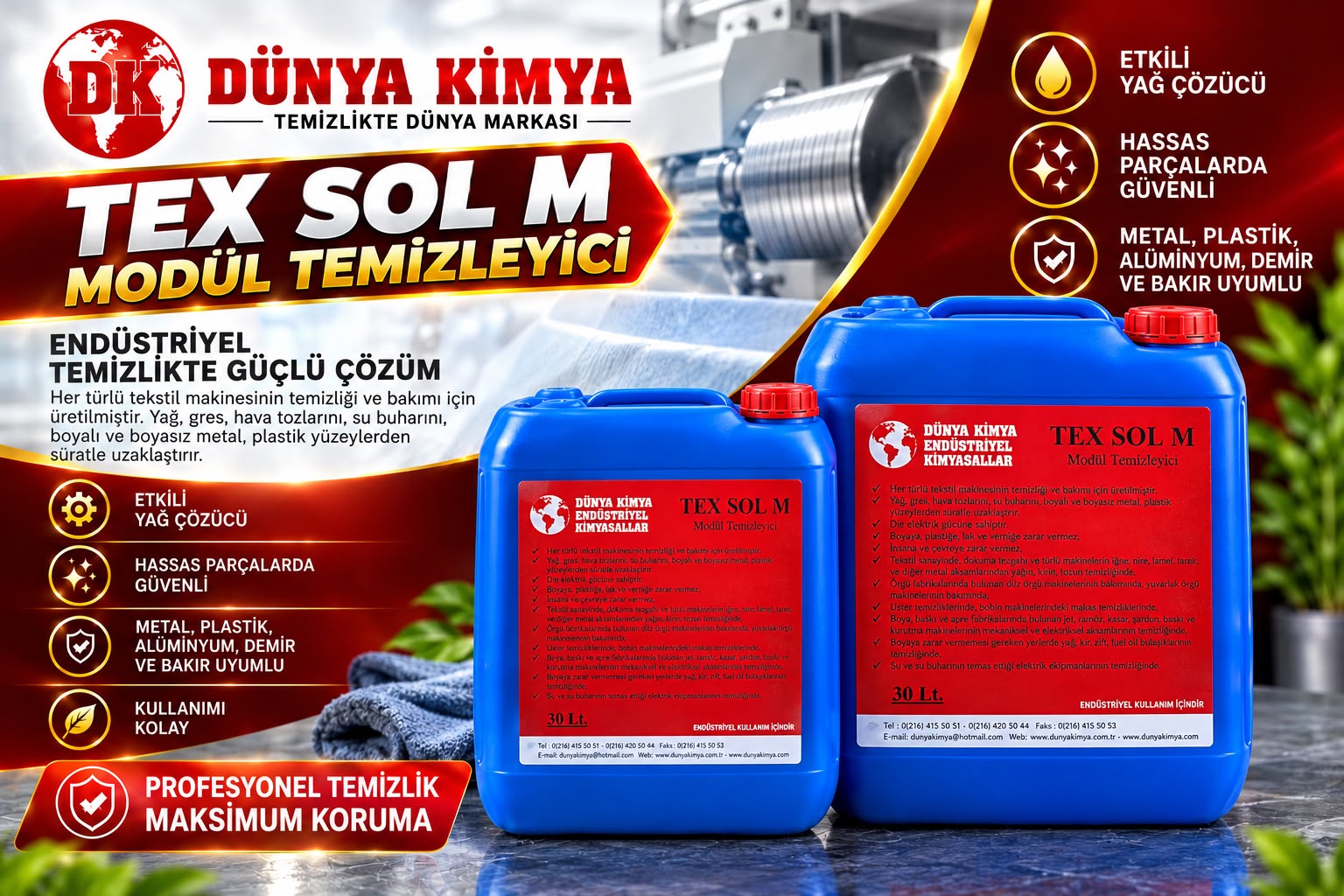 Endüstriyel Temizlik Solventleri